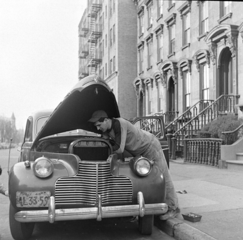 2. A car mechanic in Brooklyn (1949)