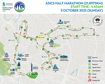 KLSCM 2025 Half Marathon Route KLSCM 2025 Half Marathon Route