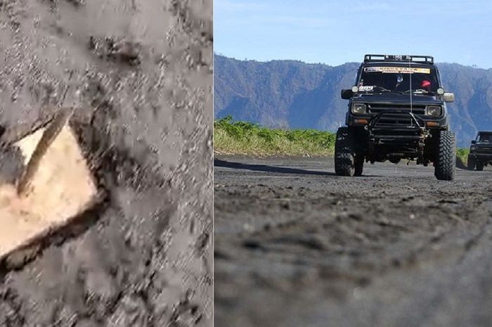gunung bromo, jip wisata Bromo, lautan pasir gunung bromo, Ranjau Paku Bromo, Satu Jip Jadi Korban, Ranjau Paku Berceceran di Lautan Pasir Gunung Bromo