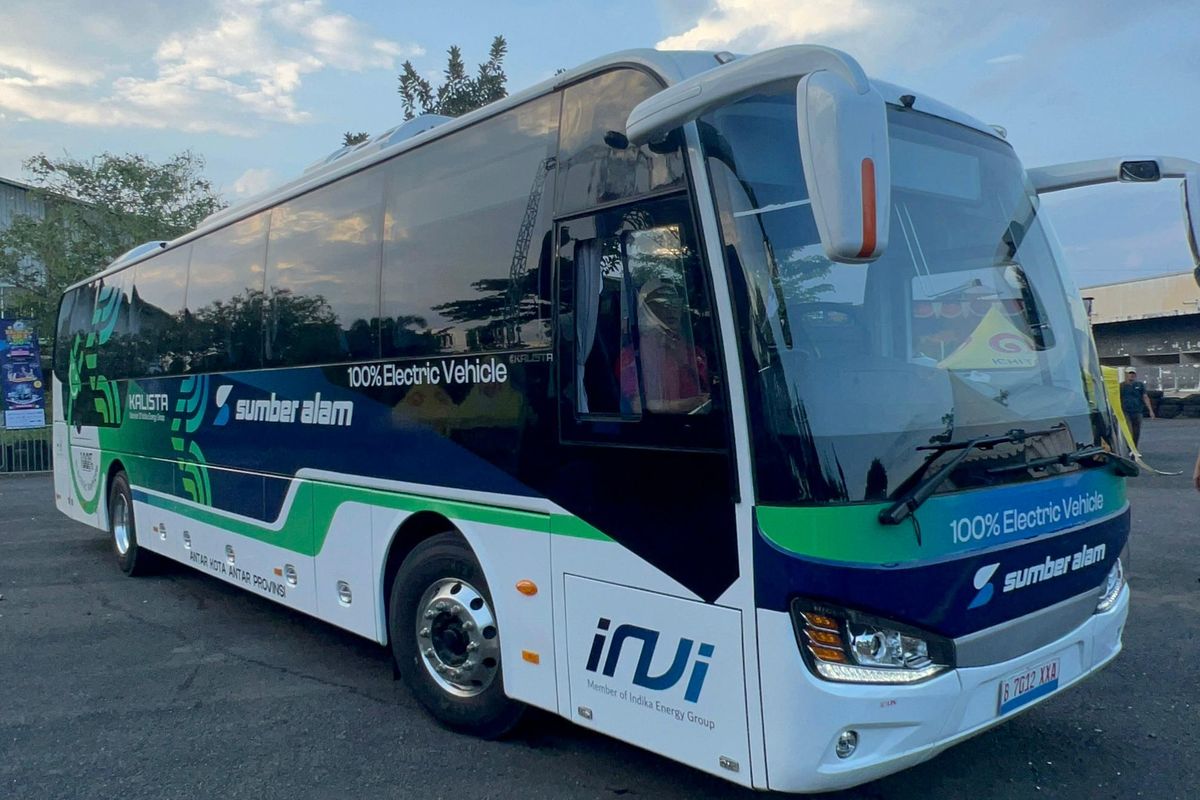 bus listrik, bus AKAP, PO Sumber Alam, PO Efisiensi, bus listrik akap, uji coba bus listrik, Bus Listrik Terbukti Bisa Dipakai AKAP, Banyak PO yang Tertarik