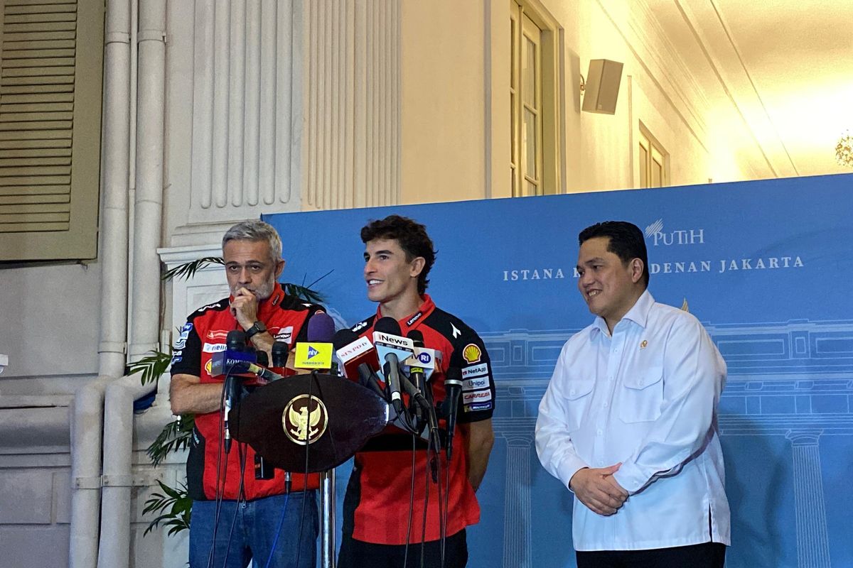 otomotif, MotoGP, Marc Marquez, erick thohir, Marquez, motogp 2025, menpora erick thohir, Erick Thohir Soroti Karakter Sirkuit Mandalika: Marquez Belum Pernah Finish di Sini