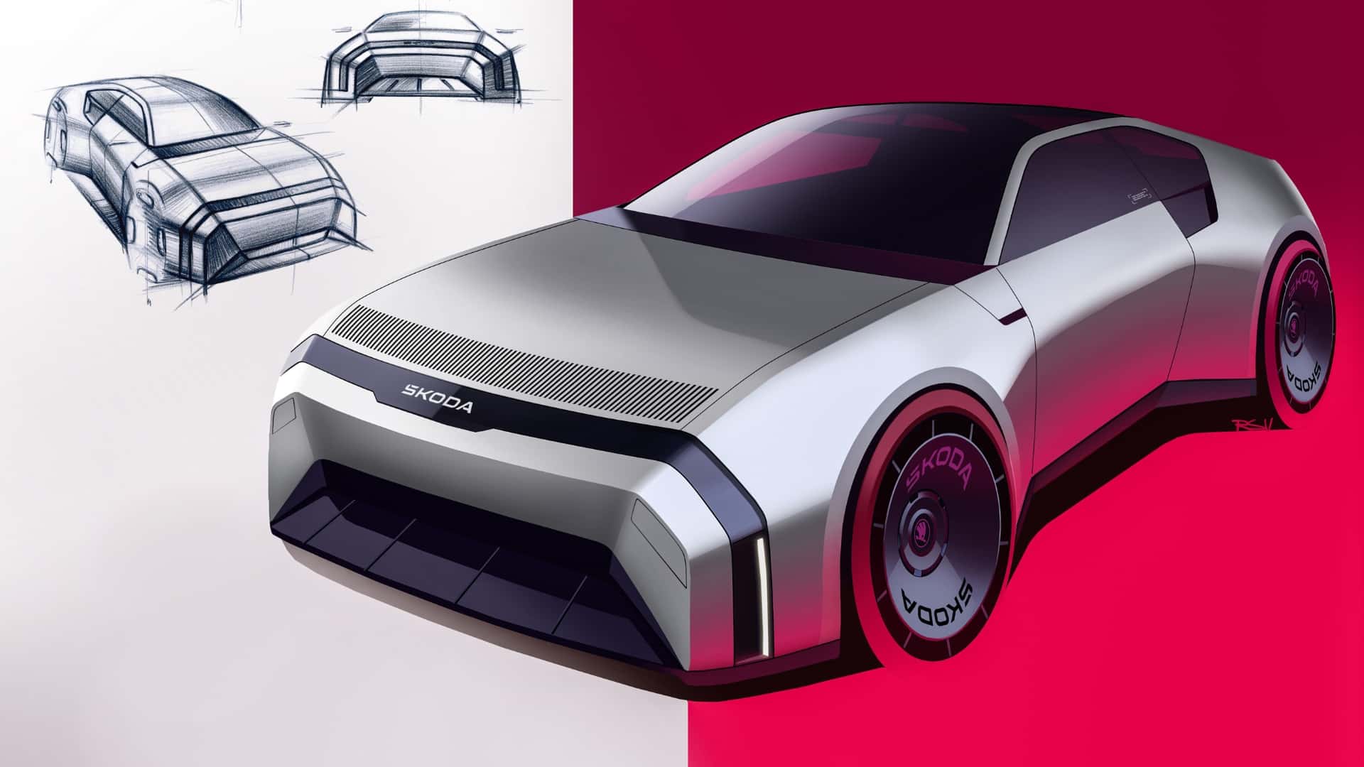 Skoda 110 R concept official rendering