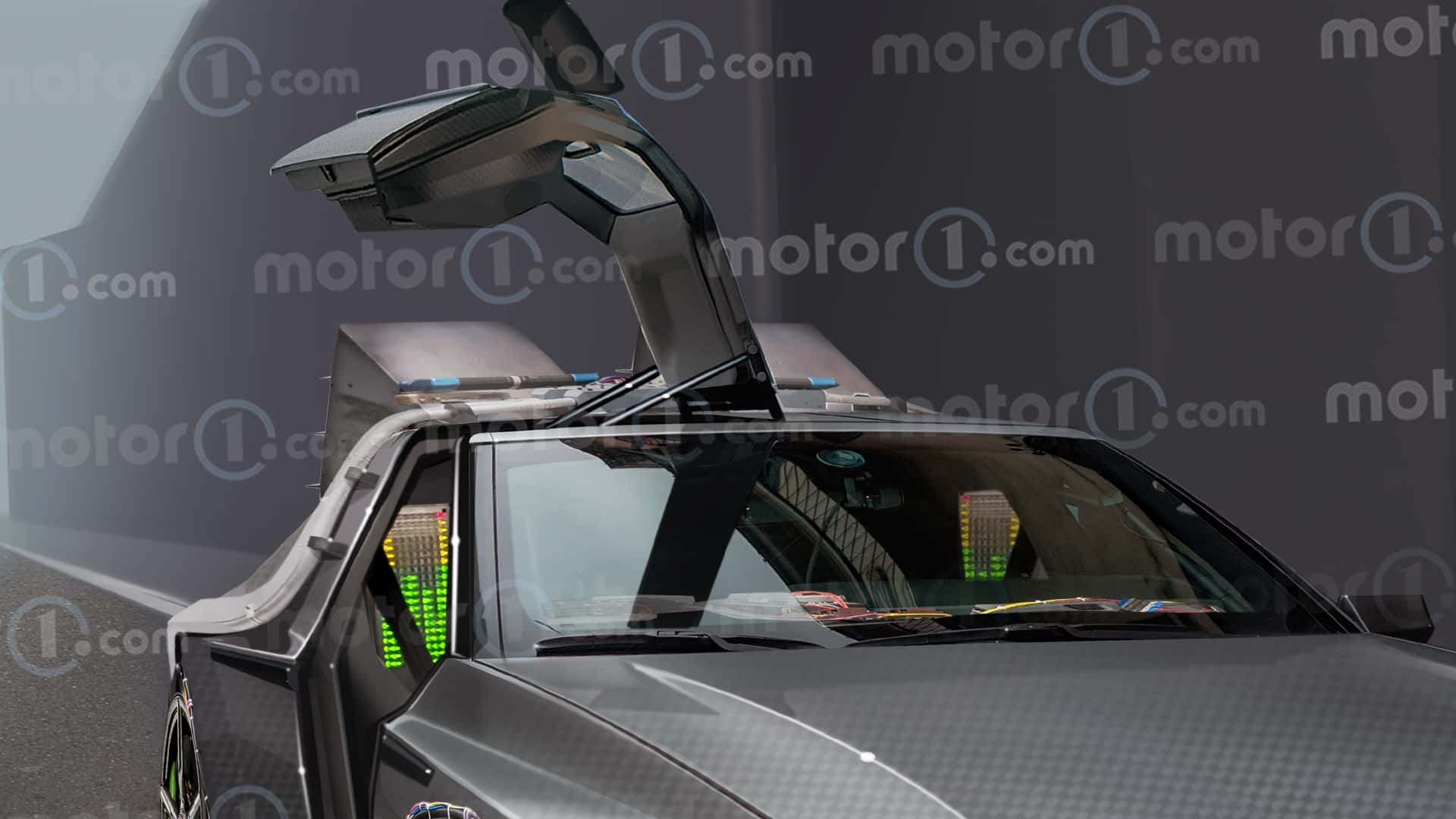 El DeLorean de Regreso al futuro 4 (2025), el render de Motor1.com