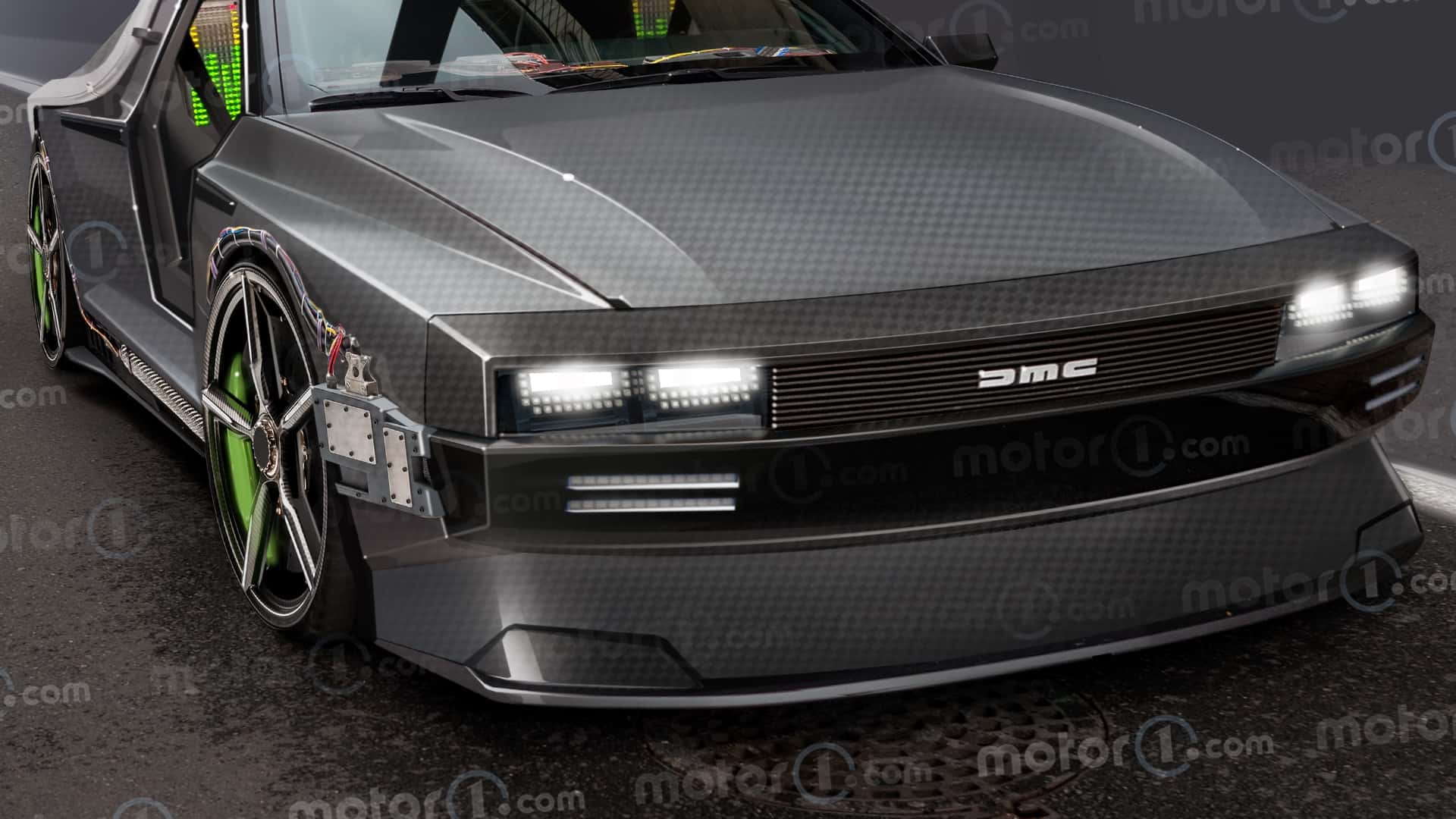 El DeLorean de Regreso al futuro 4 (2025), el render de Motor1.com