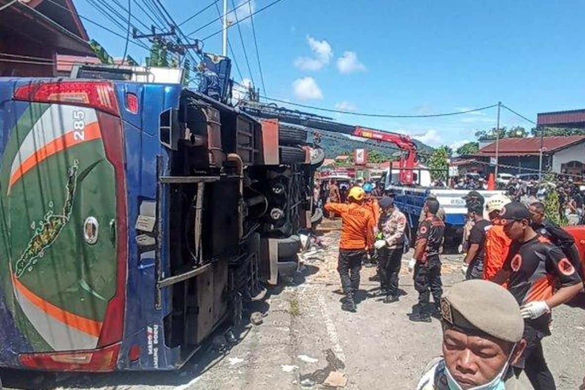 kecelakaan, bus als kecelakaan, bus als, kecelakaan bus als hari ini, Kecelakaan Maut Bus ALS di Padang Panjang, Diduga Rem Blong