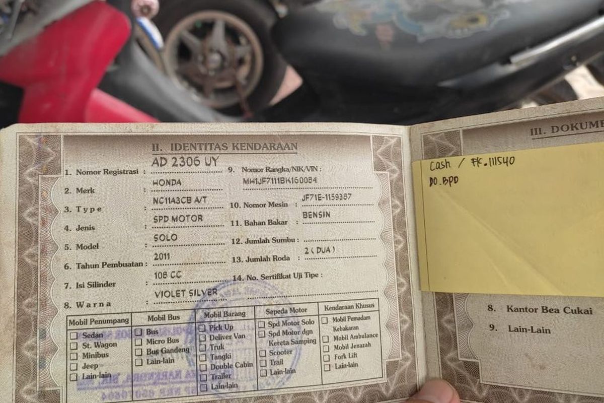 STNK palsu, BPKB palsu, BPKB Palsu, STNK Palsu, motor bekas murah, BPKB dan STNK Palsu Banyak Beredar, Jangan Tergiur Motor Bekas Murah
