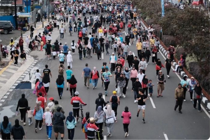 car free day, CFD Depok, Car Free Day Depok di Jl. Margonda Resmi Menggunakan 2 Jalur
