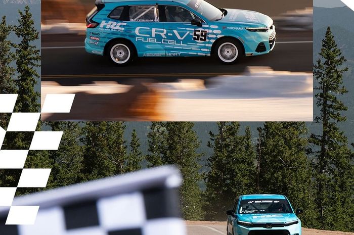 cr-v, Honda CR-V hidrogen, Honda CR-V e:FCEV, Broadmoor Pikes Peak International Hill Climb 2025, Acura Integra Type S HRC Prototype, Racing Abis, Honda CR-V Hidrogen Debut Pertama di Broadmoor Pikes Peak