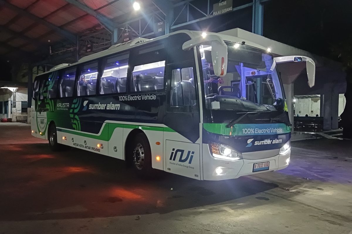 Bus listrik, efisiensi biaya, uji coba jarak jauh, Kalista Group, Uji Coba Efisiensi Biaya Bus Listrik Kalista