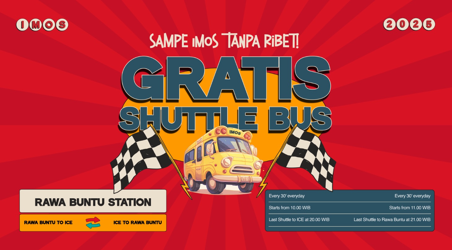pameran otomotif, IMOS, Harga Tiket IMOS, IMOS 2025, Harga Tiket IMOS 2025, lokasi imos 2025, Bisa Naik Shuttle Bus Gratis, Ini Fasilitas dan Cara Beli Tiket IMOS 2025 di ICE BSD