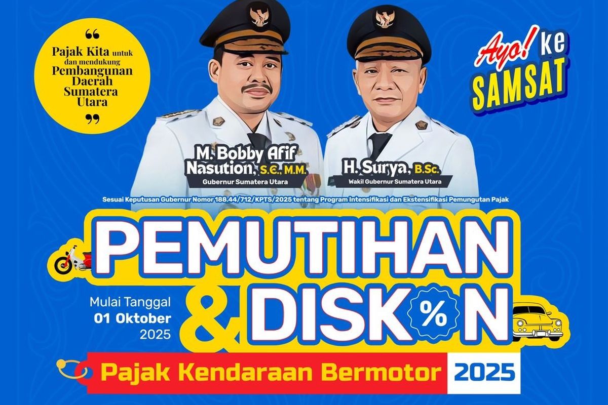 menantu jokowi, pajak kendaraan, bobby afif nasution, pemutihan pajak kendaraan, Pemutihan Sumatera Utara, Wilayah Kekuasaan Menantu Jokowi Gelar Pemutihan Pajak Kendaraan, Ampuni Segala Denda Tunggakan