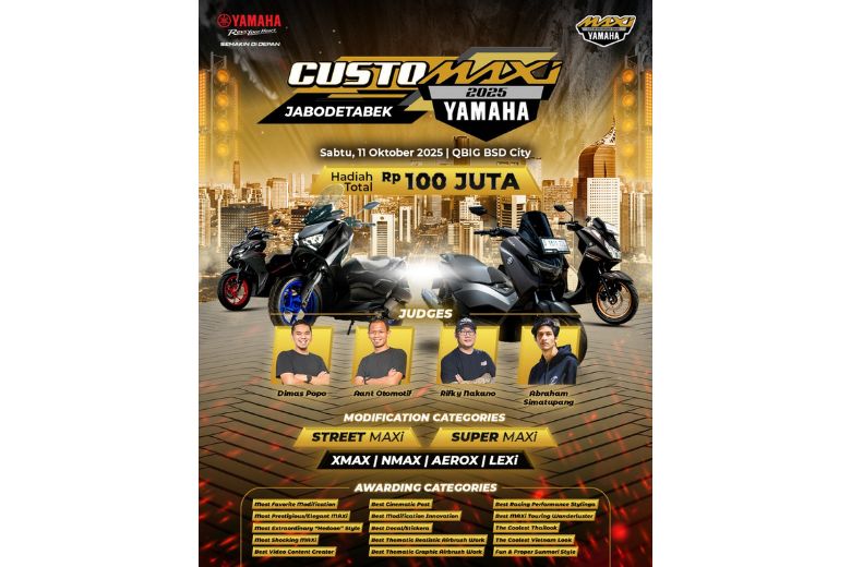 customaxi yamaha, qbig bsd, Modifikator Jabodetabek Bersiap, CustoMAXi 2025 Segera Hadir Di BSD City