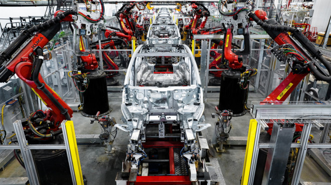 Pabrik mobill iistrik Tesla Pabrik mobill iistrik Tesla