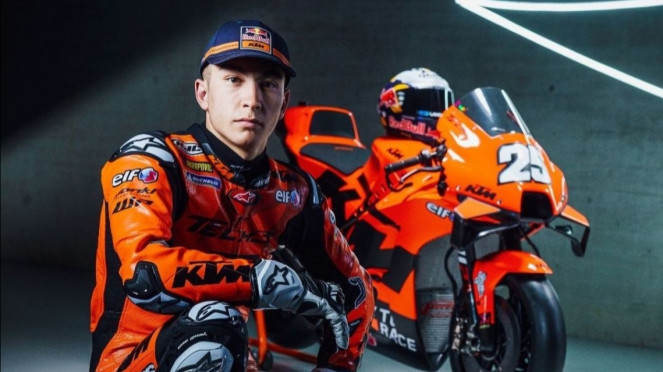 Pembalap KTM Tech3, Raul Fernandez. Pembalap KTM Tech3, Raul Fernandez.